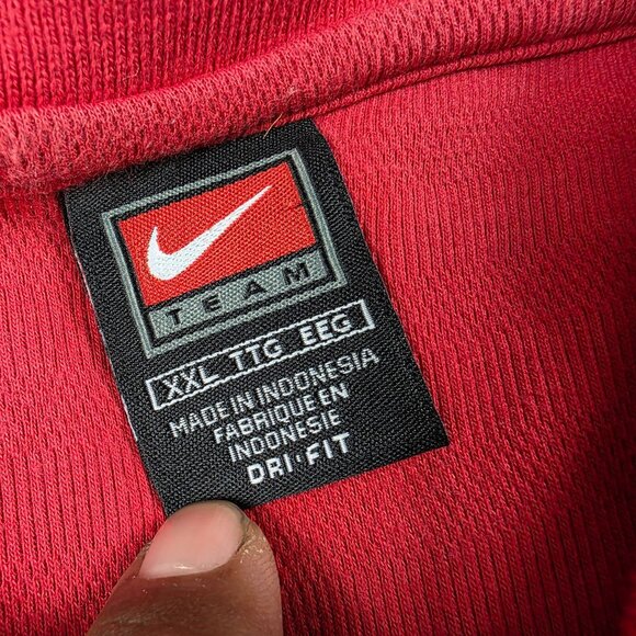 Nike Team x Angels Mens Size 2XL Red Polo Shirt Short Sleeve Lightweight Dri Fit - Picture 4 of 9